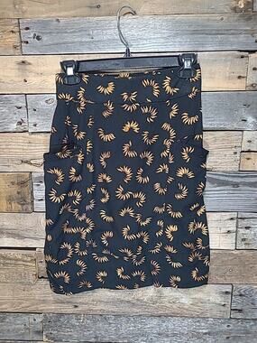 Go Fish Batik Skirt XS Bohemian Beach Island Tribal Natural Hawaiian Black